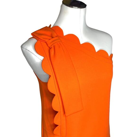 Victoria Beckham Target Orange One Shoulder Dress - Picture 8 of 11